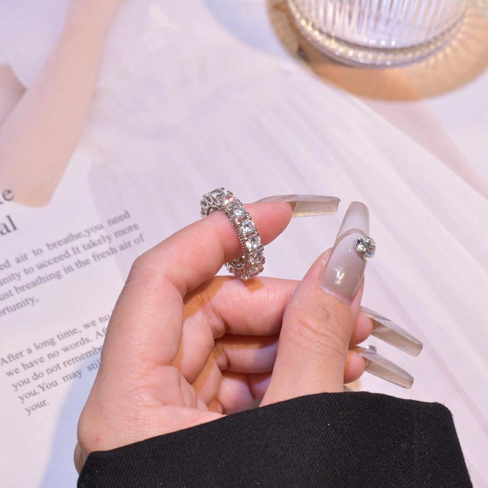 silver diamond ring ins