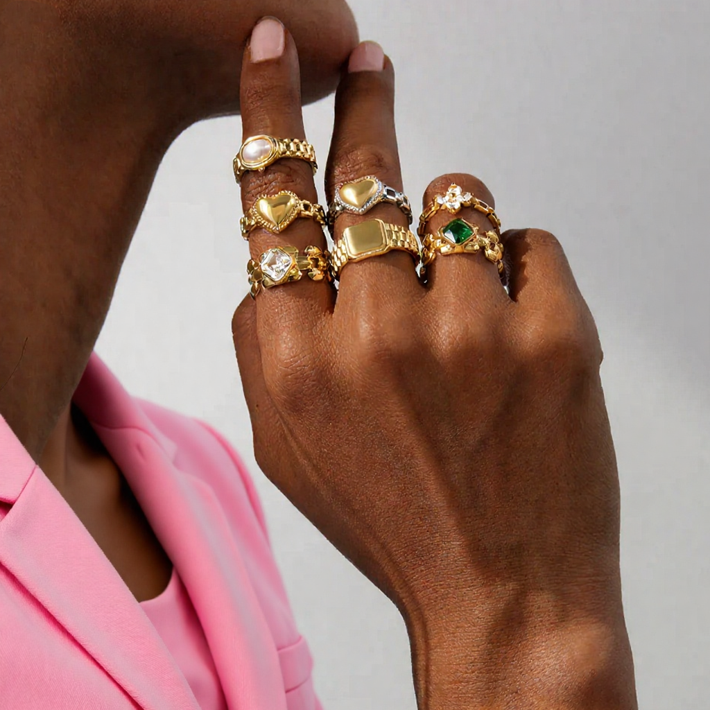 Sadie Stackable Gold rings