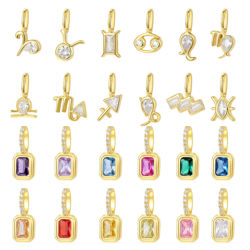 stars signs and birth stone charms