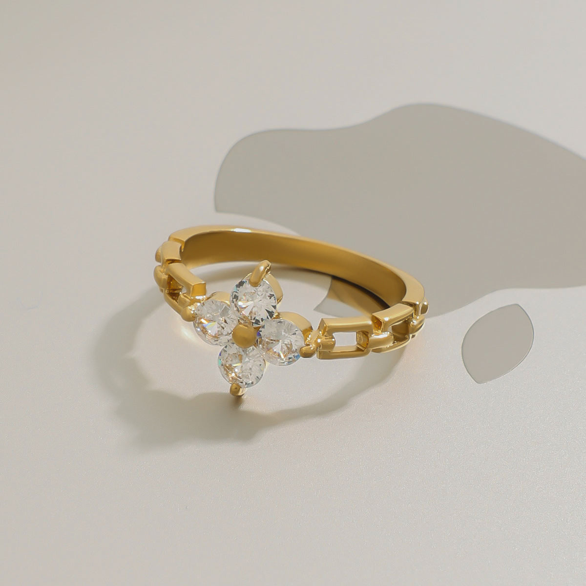 zircon clover rings